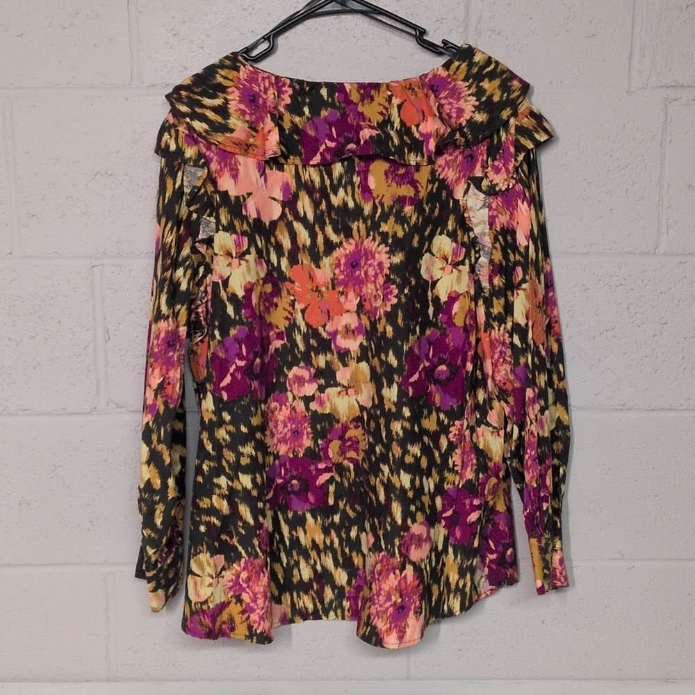 Terra & Sky Plus Size Long Sleeve Ruffle Top Size 2X, NWT - Picture 6 of 7